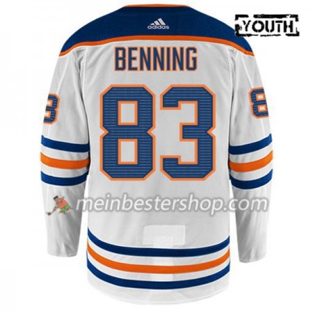 Edmonton Oilers MATT BENNING 83 Adidas Weiß Trikot Authentic - Kinder